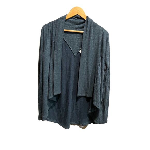 Athleta Nirvana Wear Two Ways Blue Open Cardigan‎ Women's Wrap Sweater Size S - Picture 1 of 4